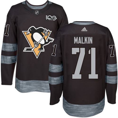 Adidas Penguins #71 Evgeni Malkin Black 1917-2017 100th Anniversary Stitched NHL Jersey Adidas Penguins #71 Evgeni Malkin Black 1917-2017 100th Anniversary Stitched NHL Jersey