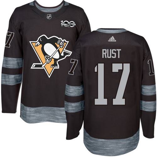 Adidas Penguins #17 Bryan Rust Black 1917-2017 100th Anniversary Stitched NHL Jersey Adidas Penguins #17 Bryan Rust Black 1917-2017 100th Anniversary Stitched NHL Jersey