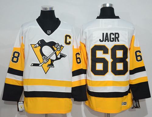 Penguins #68 Jaromir Jagr White New Away Stitched NHL Jersey Penguins #68 Jaromir Jagr White New Away Stitched NHL Jersey