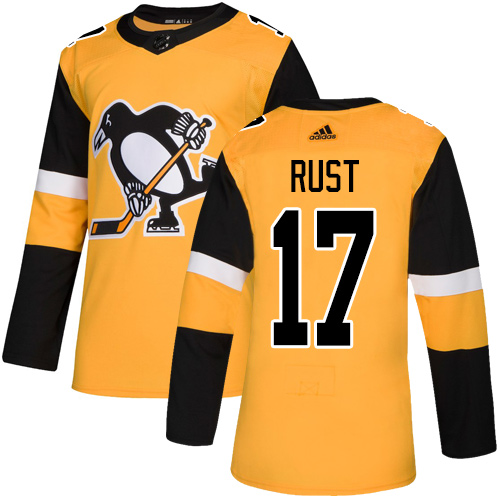 Adidas Penguins #17 Bryan Rust Gold Alternate Authentic Stitched NHL Jersey Adidas Penguins #17 Bryan Rust Gold Alternate Authentic Stitched NHL Jersey