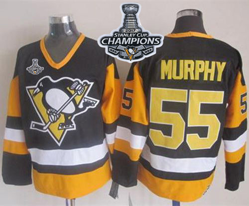 Penguins #55 Larry Murphy Black CCM Throwback 2017 Stanley Cup Finals Champions Stitched NHL Jersey Penguins #55 Larry Murphy Black CCM Throwback 2017 Stanley Cup Finals Champions Stitched NHL Jersey