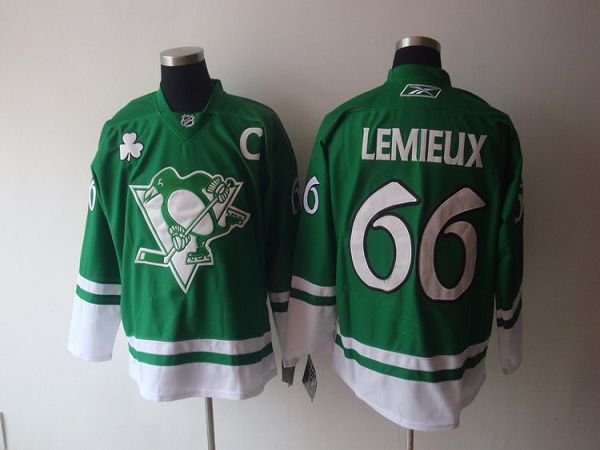 Penguins #66 Mario Lemieux Stitched Green St Patty's Day NHL Jersey Penguins #66 Mario Lemieux Stitched Green St Patty's Day NHL Jersey