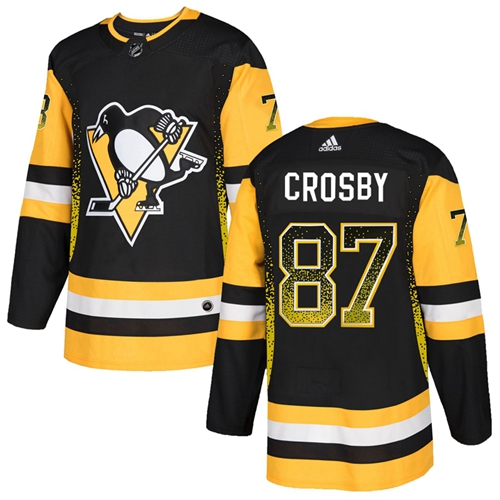 Adidas Penguins #87 Sidney Crosby Black Home Authentic Drift Fashion Stitched NHL Jersey Adidas Penguins #87 Sidney Crosby Black Home Authentic Drift Fashion Stitched NHL Jersey
