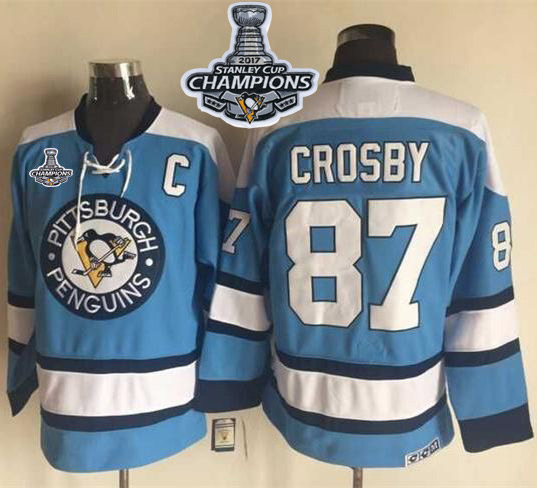 Penguins #87 Sidney Crosby Blue Alternate CCM Throwback 2017 Stanley Cup Finals Champions Stitched NHL Jersey Penguins #87 Sidney Crosby Blue Alternate CCM Throwback 2017 Stanley Cup Finals Champions Stitched NHL Jersey