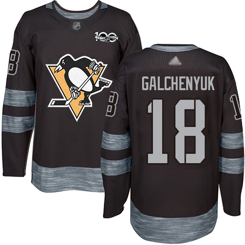Adidas Penguins #18 Alex Galchenyuk Black 1917-2017 100th Anniversary Stitched NHL Jersey Adidas Penguins #18 Alex Galchenyuk Black 1917-2017 100th Anniversary Stitched NHL Jersey