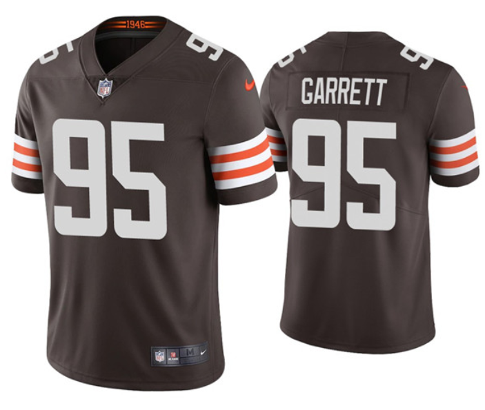 Men's Cleveland Browns #95 Myles Garrett Brown Vapor Untouchable Limited Stitched Jersey Men's Cleveland Browns #95 Myles Garrett Brown Vapor Untouchable Limited Stitched Jersey
