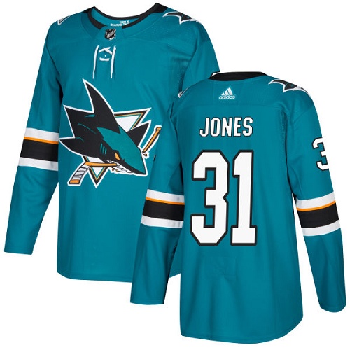 Adidas Sharks #31 Martin Jones Teal Home Authentic Stitched NHL Jersey Adidas Sharks #31 Martin Jones Teal Home Authentic Stitched NHL Jersey