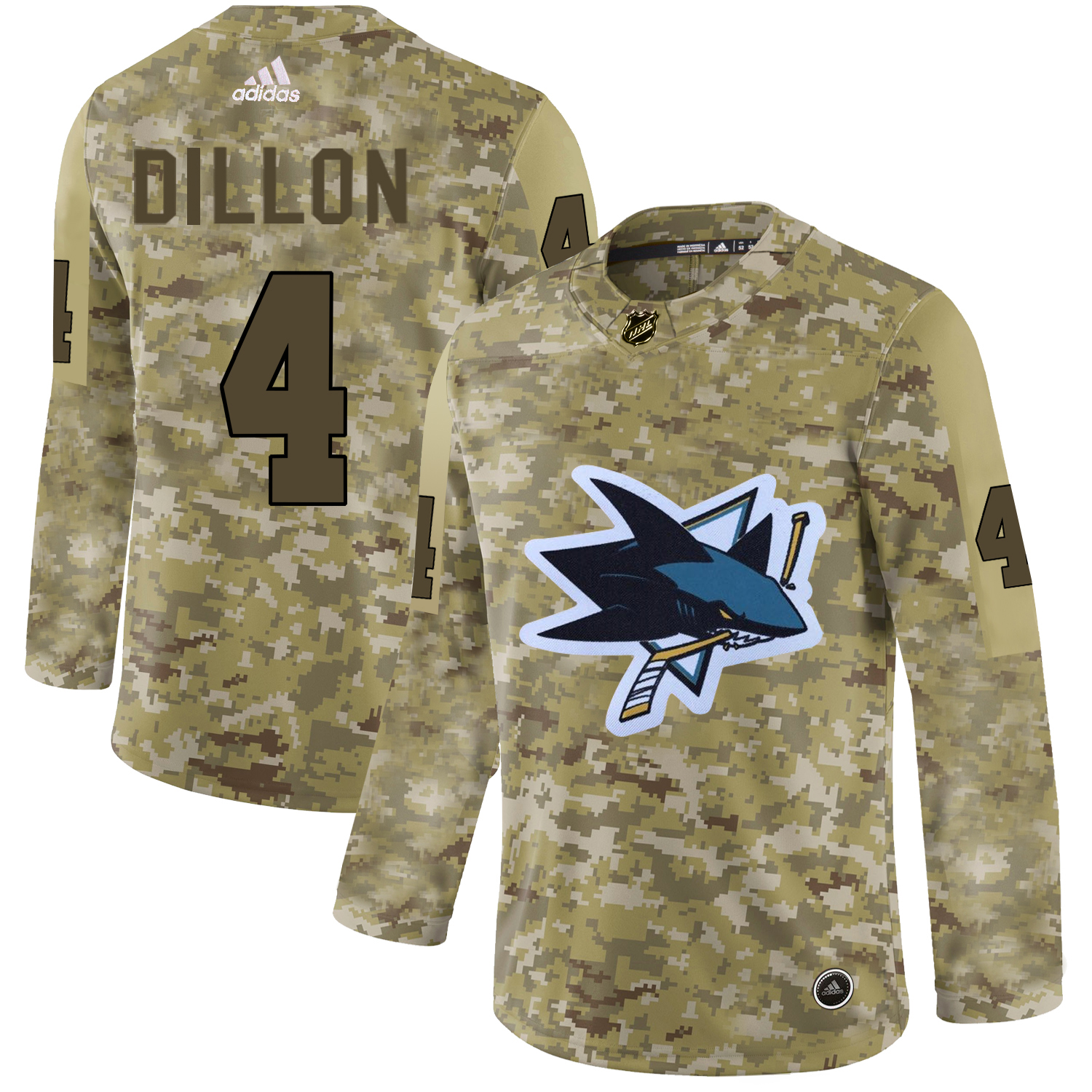 Adidas Sharks #4 Brenden Dillon Camo Authentic Stitched NHL Jersey Adidas Sharks #4 Brenden Dillon Camo Authentic Stitched NHL Jersey