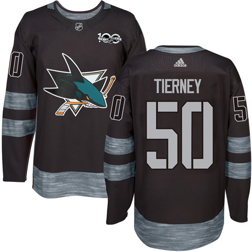 Adidas Sharks #50 Chris Tierney Black 1917-2017 100th Anniversary Stitched NHL Jersey Adidas Sharks #50 Chris Tierney Black 1917-2017 100th Anniversary Stitched NHL Jersey