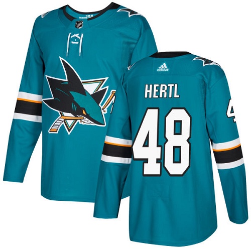 Adidas Sharks #48 Tomas Hertl Teal Home Authentic Stitched NHL Jersey Adidas Sharks #48 Tomas Hertl Teal Home Authentic Stitched NHL Jersey