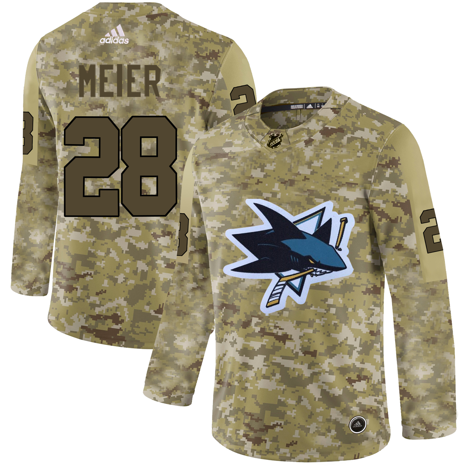 Adidas Sharks #28 Timo Meier Camo Authentic Stitched NHL Jersey Adidas Sharks #28 Timo Meier Camo Authentic Stitched NHL Jersey