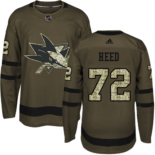 Adidas Sharks #72 Tim Heed Green Salute to Service Stitched NHL Jersey Adidas Sharks #72 Tim Heed Green Salute to Service Stitched NHL Jersey