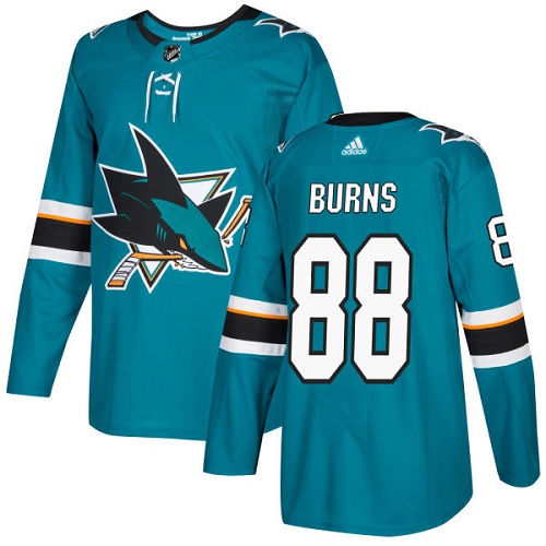 Adidas Sharks #88 Brent Burns Teal Home Authentic Stitched NHL Jersey Adidas Sharks #88 Brent Burns Teal Home Authentic Stitched NHL Jersey