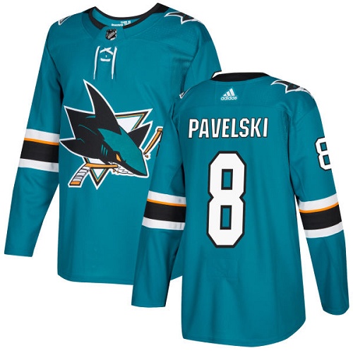 Adidas Sharks #8 Joe Pavelski Teal Home Authentic Stitched NHL Jersey Adidas Sharks #8 Joe Pavelski Teal Home Authentic Stitched NHL Jersey