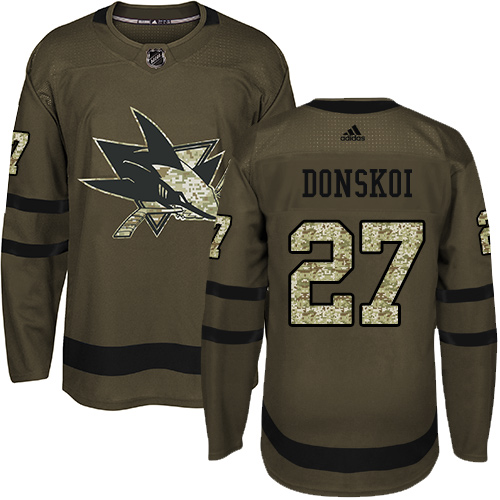 Adidas Sharks #27 Joonas Donskoi Green Salute to Service Stitched NHL Jersey Adidas Sharks #27 Joonas Donskoi Green Salute to Service Stitched NHL Jersey