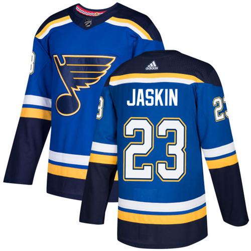 Adidas Blues #23 Dmitrij Jaskin Blue Home Authentic Stitched NHL Jersey Adidas Blues #23 Dmitrij Jaskin Blue Home Authentic Stitched NHL Jersey