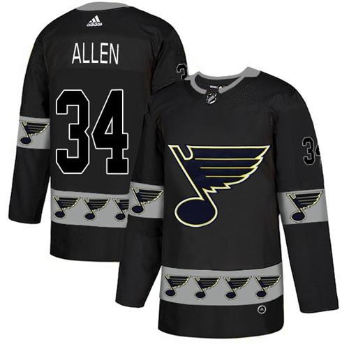 Adidas Blues #34 Jake Allen Black Authentic Team Logo Fashion Stitched NHL Jersey Adidas Blues #34 Jake Allen Black Authentic Team Logo Fashion Stitched NHL Jersey