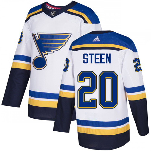 Adidas Blues #20 Alexander Steen White Road Authentic Stitched NHL Jersey Adidas Blues #20 Alexander Steen White Road Authentic Stitched NHL Jersey