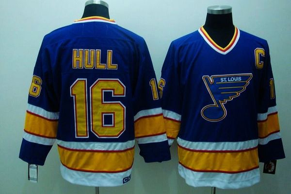 Blues #16 Brett Hull Stitched Blue CCM Throwback NHL Jersey Blues #16 Brett Hull Stitched Blue CCM Throwback NHL Jersey