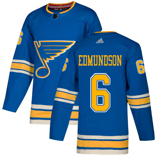Adidas Blues #6 Joel Edmundson Light Blue Alternate Authentic Stitched NHL Jersey Adidas Blues #6 Joel Edmundson Light Blue Alternate Authentic Stitched NHL Jersey