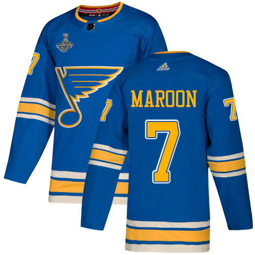 Adidas Blues #7 Patrick Maroon Blue Alternate Authentic 2019 Stanley Cup Champions Stitched NHL Jersey Adidas Blues #7 Patrick Maroon Blue Alternate Authentic 2019 Stanley Cup Champions Stitched NHL Jersey