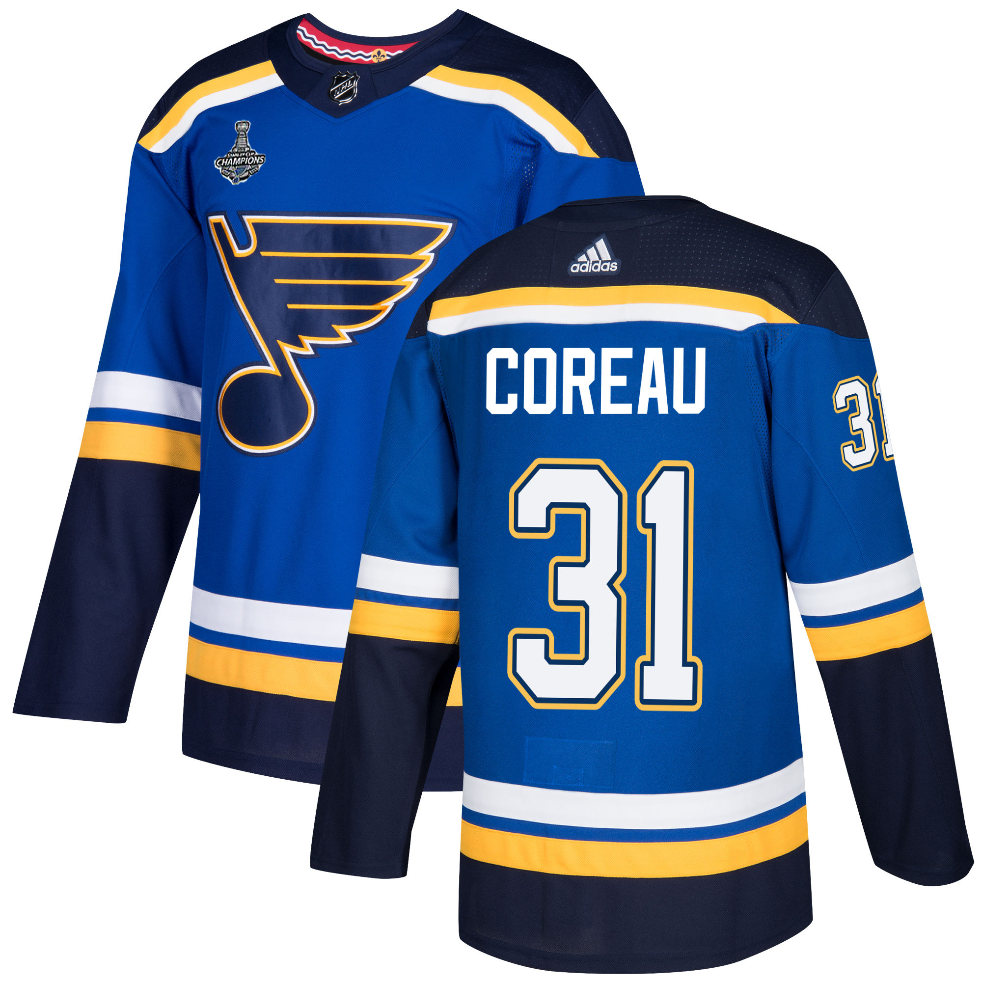 Adidas Blues #31 Jared Coreau Blue Home Authentic 2019 Stanley Cup Champions Stitched NHL Jersey Adidas Blues #31 Jared Coreau Blue Home Authentic 2019 Stanley Cup Champions Stitched NHL Jersey