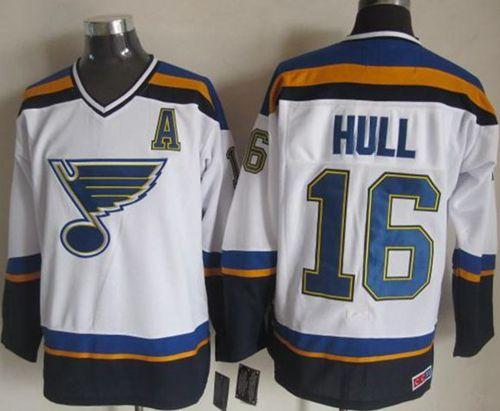 Blues #16 Brett Hull White/Navy CCM Throwback Stitched NHL Jersey Blues #16 Brett Hull White/Navy CCM Throwback Stitched NHL Jersey