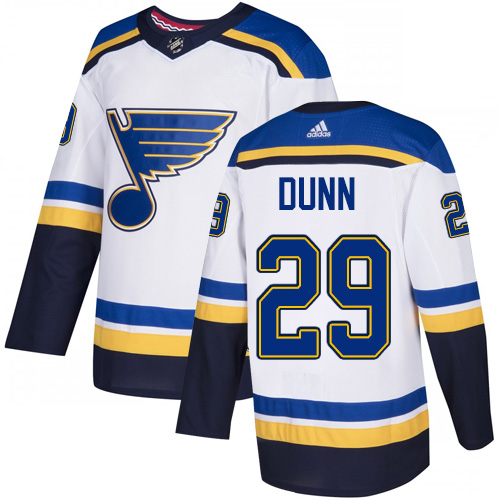 Adidas Blues #29 Vince Dunn White Road Authentic Stitched NHL Jersey Adidas Blues #29 Vince Dunn White Road Authentic Stitched NHL Jersey