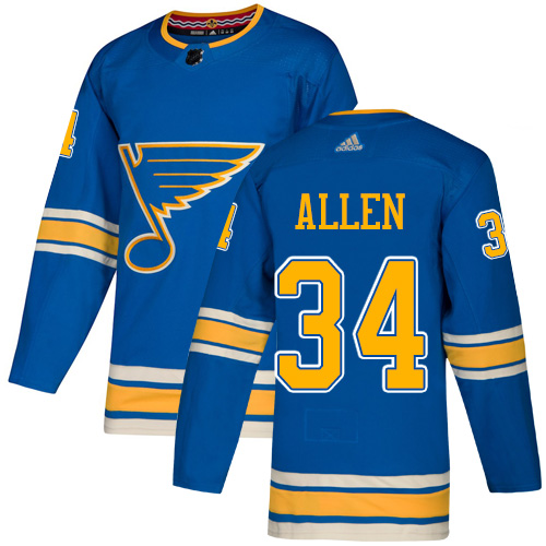 Adidas Blues #34 Jake Allen Blue Alternate Authentic Stitched NHL Jersey Adidas Blues #34 Jake Allen Blue Alternate Authentic Stitched NHL Jersey