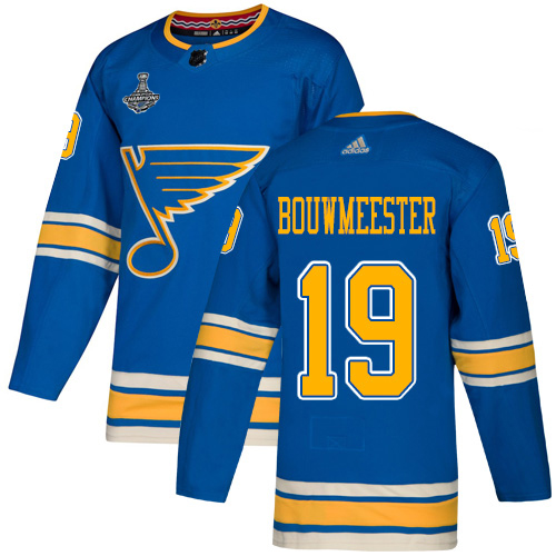 Adidas Blues #19 Jay Bouwmeester Blue Alternate Authentic 2019 Stanley Cup Champions Stitched NHL Jersey Adidas Blues #19 Jay Bouwmeester Blue Alternate Authentic 2019 Stanley Cup Champions Stitched NHL Jersey