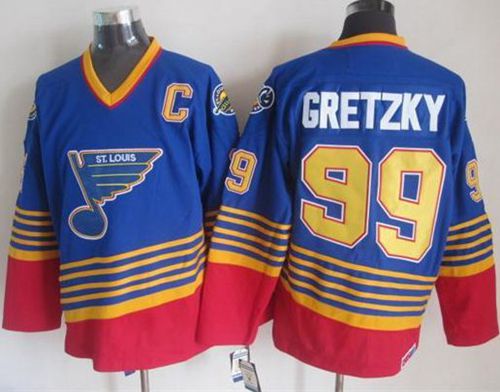 Blues #99 Wayne Gretzky Light Blue/Red CCM Throwback Stitched NHL Jersey Blues #99 Wayne Gretzky Light Blue/Red CCM Throwback Stitched NHL Jersey