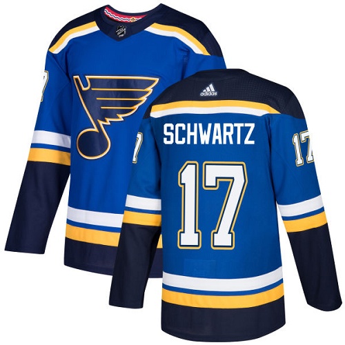 Adidas Blues #17 Jaden Schwartz Blue Home Authentic Stitched NHL Jersey Adidas Blues #17 Jaden Schwartz Blue Home Authentic Stitched NHL Jersey