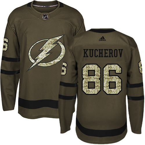 Adidas Lightning #86 Nikita Kucherov Green Salute to Service Stitched NHL Jersey Adidas Lightning #86 Nikita Kucherov Green Salute to Service Stitched NHL Jersey