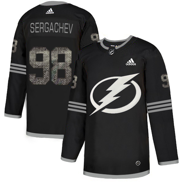 Adidas Lightning #98 Mikhail Sergachev Black Authentic Classic Stitched NHL Jersey Adidas Lightning #98 Mikhail Sergachev Black Authentic Classic Stitched NHL Jersey