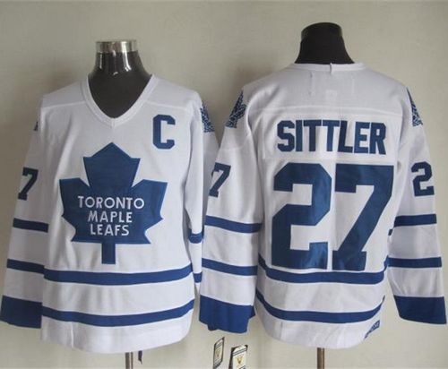 Maple Leafs #27 Darryl Sittler White CCM Throwback Stitched NHL Jersey Maple Leafs #27 Darryl Sittler White CCM Throwback Stitched NHL Jersey