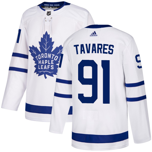 Adidas Maple Leafs #91 John Tavares White Road Authentic Stitched NHL Jersey Adidas Maple Leafs #91 John Tavares White Road Authentic Stitched NHL Jersey