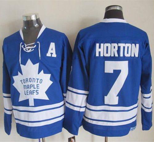 Maple Leafs #7 Tim Horton Blue CCM Throwback Third Stitched NHL Jersey Maple Leafs #7 Tim Horton Blue CCM Throwback Third Stitched NHL Jersey