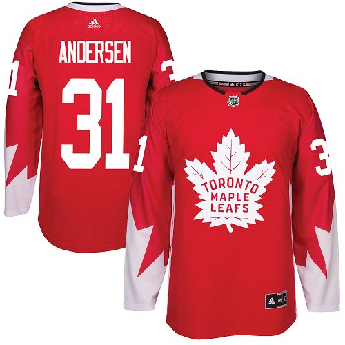 Adidas Maple Leafs #31 Frederik Andersen Red Team Canada Authentic Stitched NHL Jersey Adidas Maple Leafs #31 Frederik Andersen Red Team Canada Authentic Stitched NHL Jersey