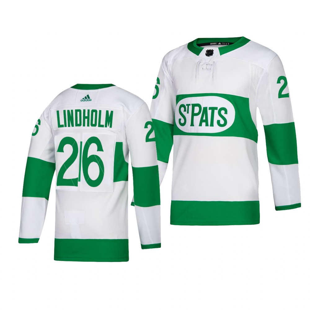 Maple Leafs #26 Par Lindholm adidas White 2019 St. Patrick's Day Authentic Player Stitched NHL Jersey Maple Leafs #26 Par Lindholm adidas White 2019 St. Patrick's Day Authentic Player Stitched NHL Jersey