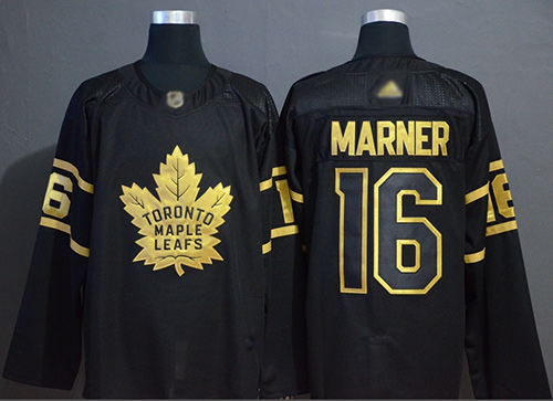 Adidas Maple Leafs #16 Mitchell Marner Black/Gold Authentic Stitched NHL Jersey Adidas Maple Leafs #16 Mitchell Marner Black/Gold Authentic Stitched NHL Jersey