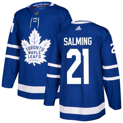 Adidas Maple Leafs #21 Borje Salming Blue Home Authentic Stitched NHL Jersey Adidas Maple Leafs #21 Borje Salming Blue Home Authentic Stitched NHL Jersey