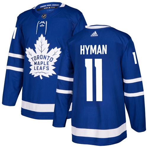 Adidas Maple Leafs #11 Zach Hyman Blue Home Authentic Stitched NHL Jersey Adidas Maple Leafs #11 Zach Hyman Blue Home Authentic Stitched NHL Jersey