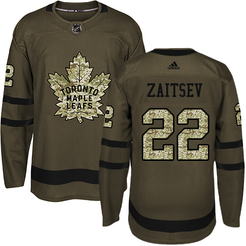 Adidas Maple Leafs #22 Nikita Zaitsev Green Salute to Service Stitched NHL Jersey Adidas Maple Leafs #22 Nikita Zaitsev Green Salute to Service Stitched NHL Jersey