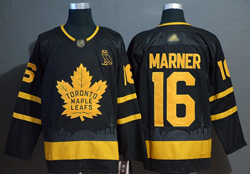 Adidas Maple Leafs #16 Mitchell Marner Black Authentic Gold Champions Stitched NHL Jersey Adidas Maple Leafs #16 Mitchell Marner Black Authentic Gold Champions Stitched NHL Jersey