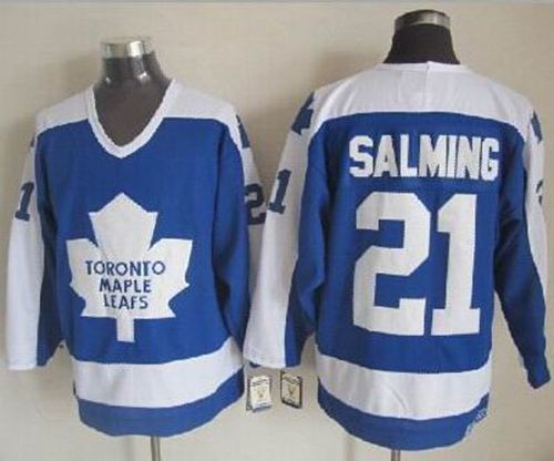 Maple Leafs #21 Borje Salming Blue/White CCM Throwback Stitched NHL Jersey Maple Leafs #21 Borje Salming Blue/White CCM Throwback Stitched NHL Jersey