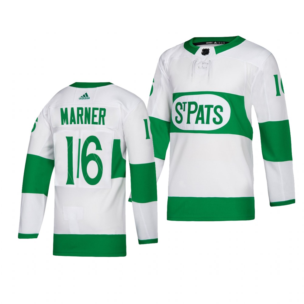 Maple Leafs #16 Mitch Marner adidas White 2019 St. Patrick's Day Authentic Player Stitched NHL Jersey Maple Leafs #16 Mitch Marner adidas White 2019 St. Patrick's Day Authentic Player Stitched NHL Jersey
