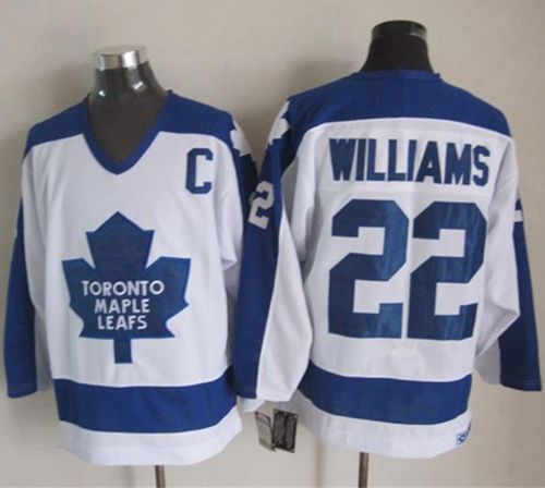 Maple Leafs #22 Tiger Williams White/Blue CCM Throwback Stitched NHL Jersey Maple Leafs #22 Tiger Williams White/Blue CCM Throwback Stitched NHL Jersey