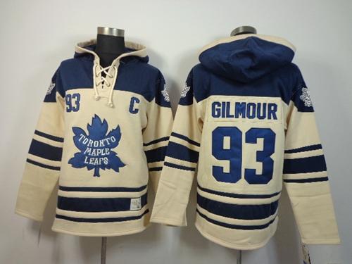 Maple Leafs #93 Doug Gilmour Cream Sawyer Hooded Sweatshirt Stitched NHL Jersey Maple Leafs #93 Doug Gilmour Cream Sawyer Hooded Sweatshirt Stitched NHL Jersey