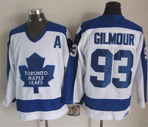 Maple Leafs #93 Doug Gilmour White/Blue CCM Throwback Stitched NHL Jersey Maple Leafs #93 Doug Gilmour White/Blue CCM Throwback Stitched NHL Jersey