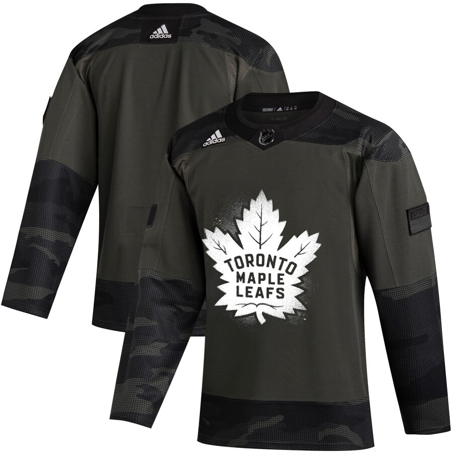 Toronto Maple Leafs Adidas 2019 Veterans Day Authentic Practice NHL Jersey Camo Toronto Maple Leafs Adidas 2019 Veterans Day Authentic Practice NHL Jersey Camo